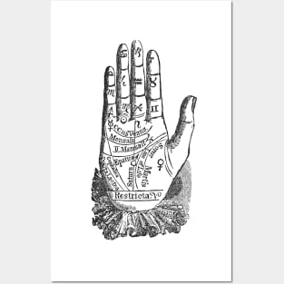 Vintage Gypsy Palm Reader Hand Posters and Art